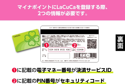 マイナポイントにLuCuCaを登録する際、2つの情報が必要です。