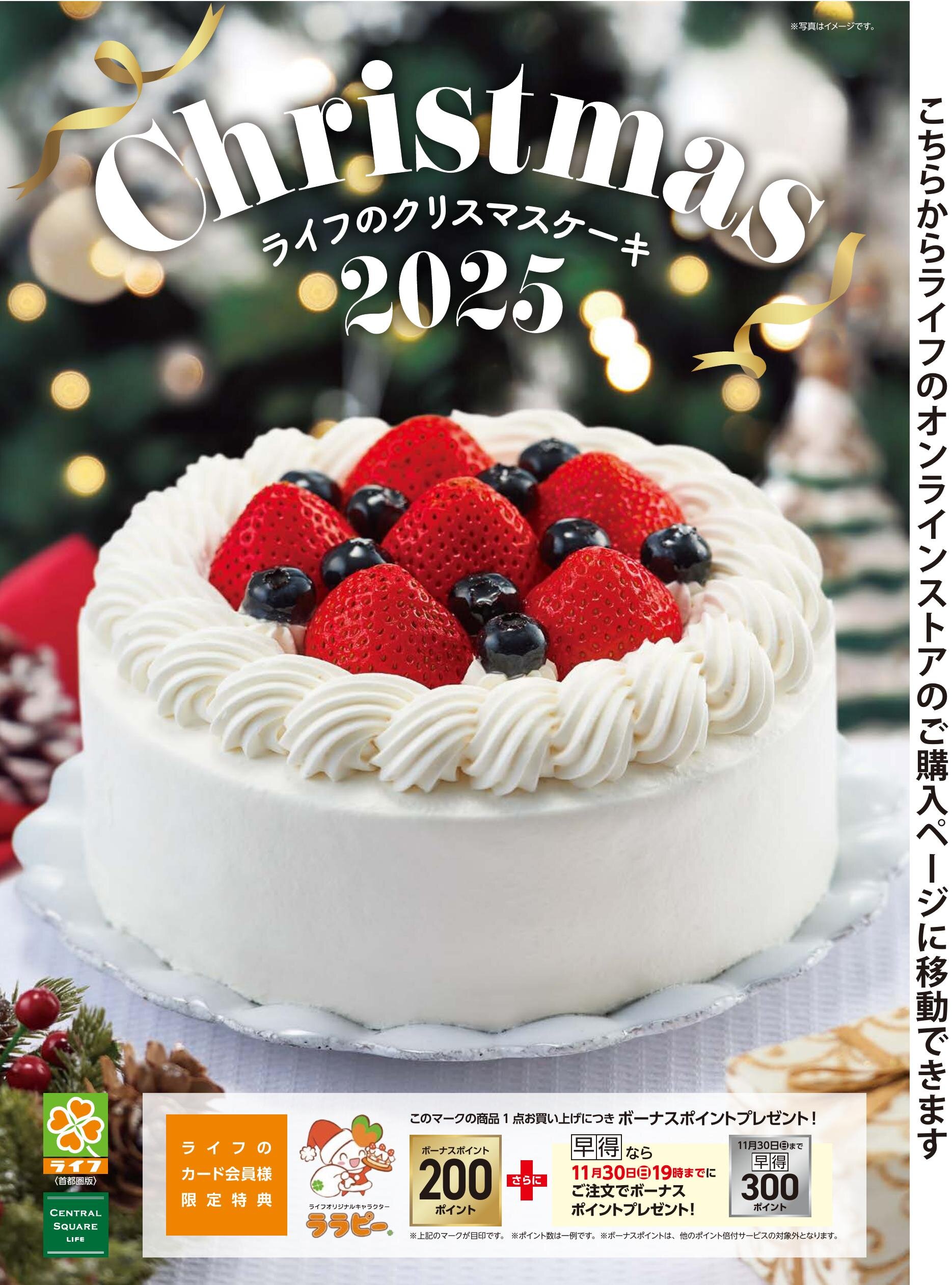 首都圏】2025年ライフのクリスマスケーキ